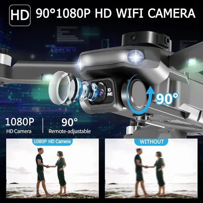 E99 Pro 8K Drone – Dual Camera– طائرة بدون طيار E99 Pro 8K – كاميرا مزدوجة، GPS 5G وبطارية مزدوجة
