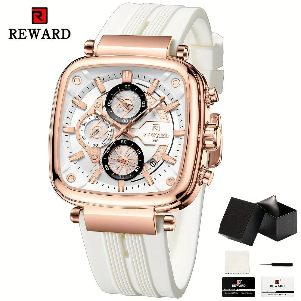 REWARD Men Watches Quartz Waterproof Luminous Date Luxury Casual Watch for Men