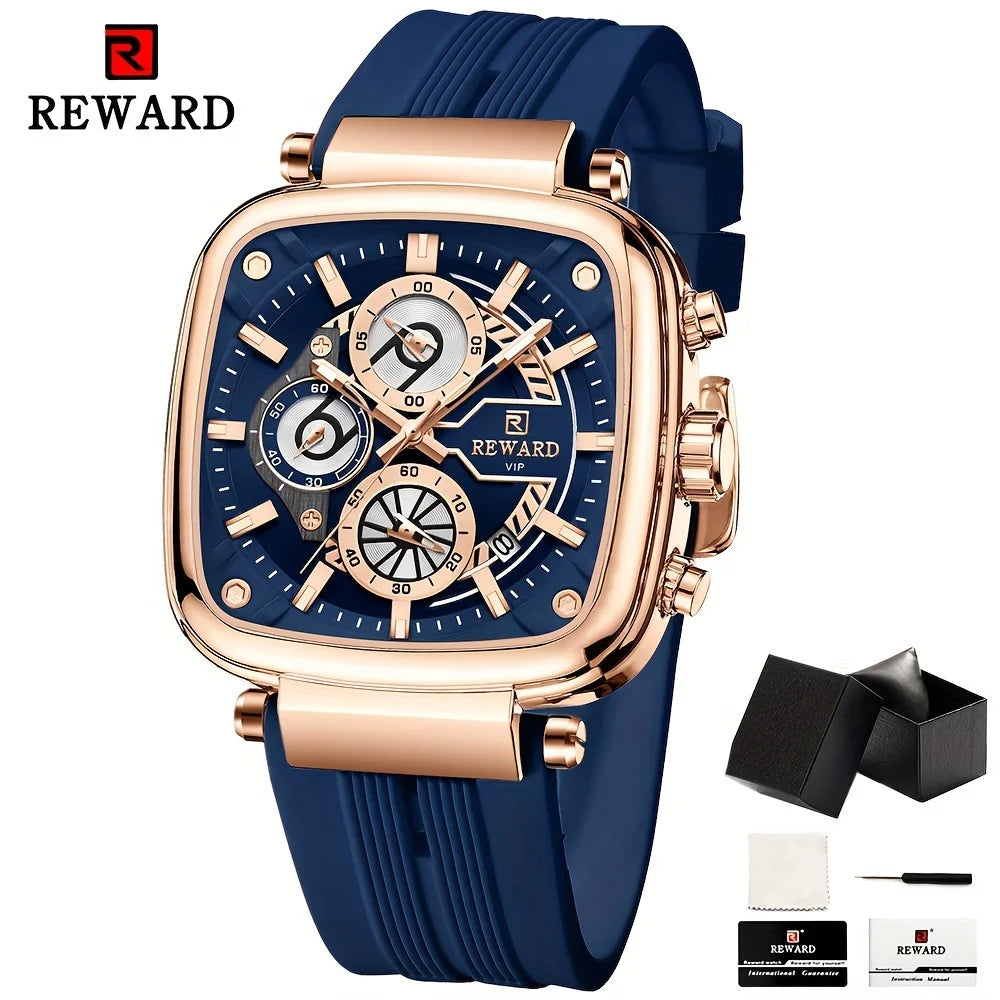REWARD Men Watches Quartz Waterproof Luminous Date Luxury Casual Watch for Men