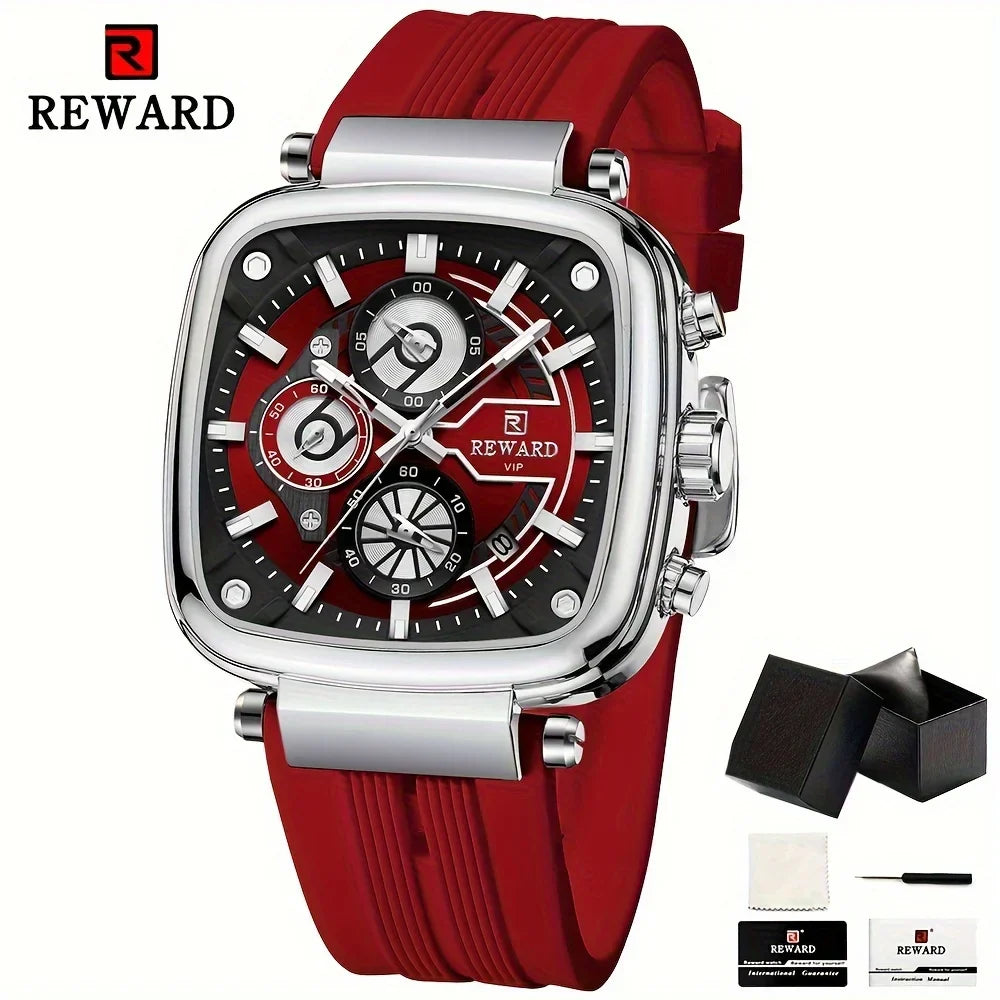 REWARD Men Watches Quartz Waterproof Luminous Date Luxury Casual Watch for Men